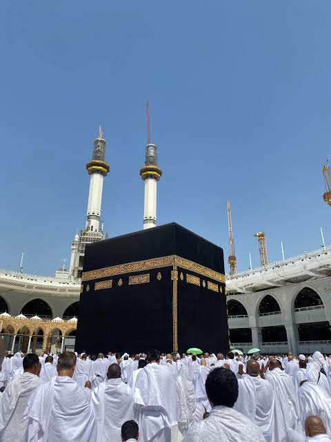 Pilgrims at Mosque